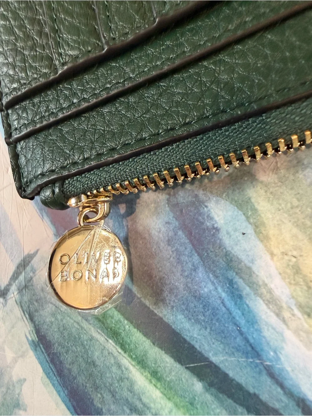 Oliver Bonas wallet - Dark Green